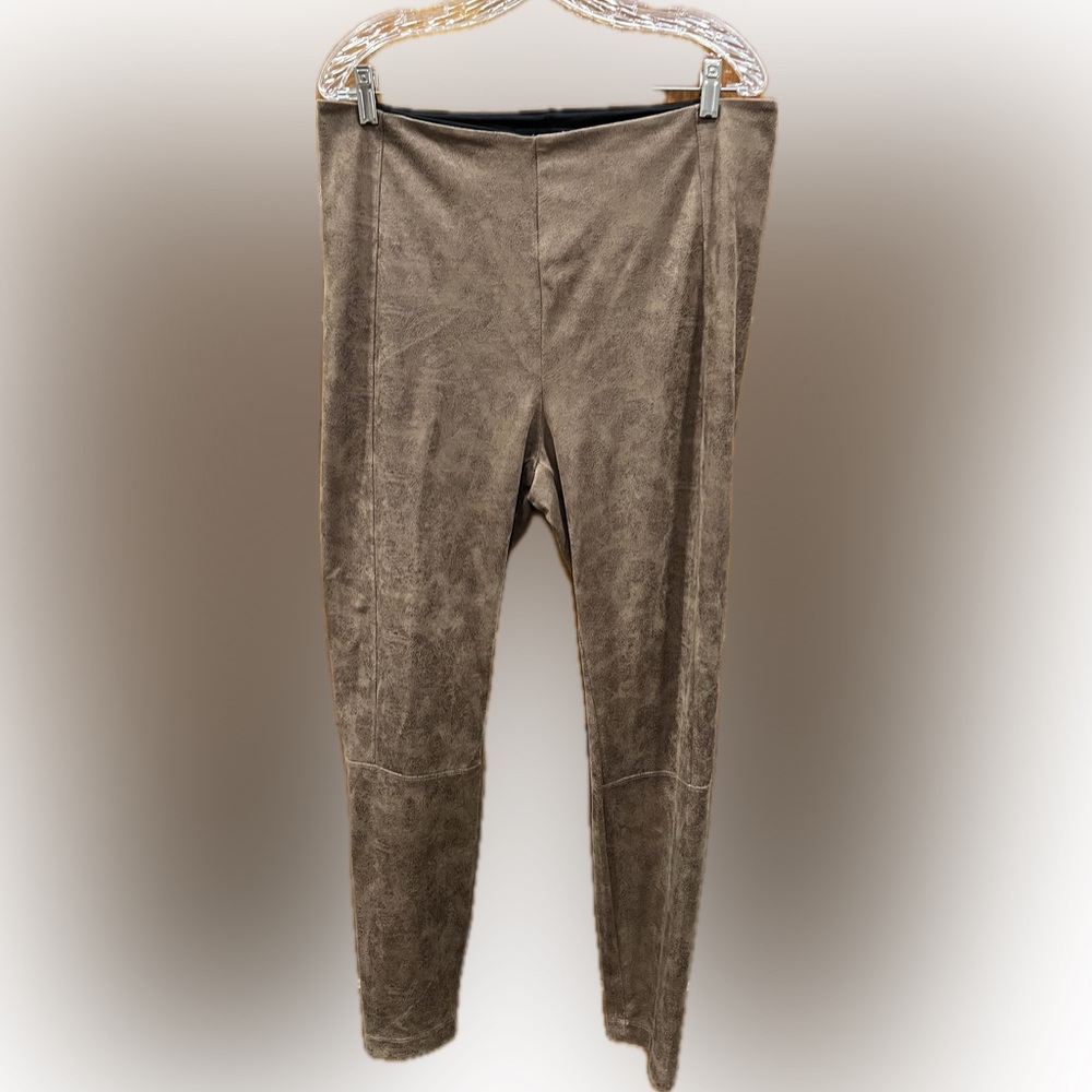 Lysse Suede-Look Taupe Brown Pants